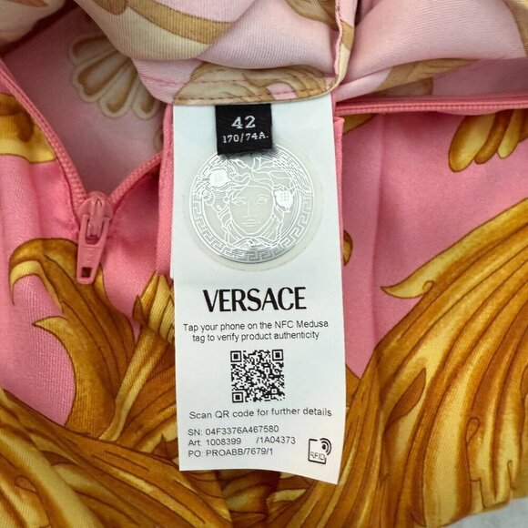 Versace Heritage Print Pleated Mini Skirt, 42 (US 6) 44 (US 8), NWT Retail 1850 - Picture 5 of 12